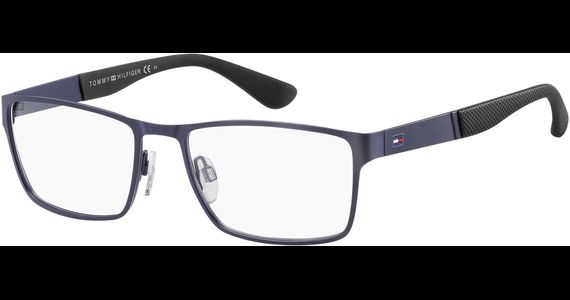 TOMMY HILFIGER TH 1543 rechteckige Brille Blau Vollrand - Ansicht 2
