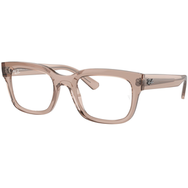 Ray-Ban Chad RX7217 8317, Glänzendes Hellbraun transparent Rechteckig Brille Vollrand