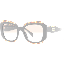 Prada PR 16YS 01M0A7 - Sonnenbrille Damen - Fassung: Schwarz, Kunststoff, Irregulär - Glasfarbe: Grau