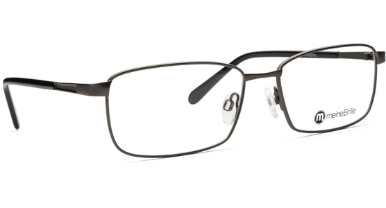 meineBrille 04-12090-01, Dunkel Gun matt / Schwarz glänzend - Ansicht 5