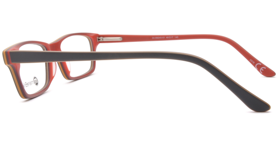 meineBrille 04-69240-01, Dunkel Blau/Orange/Rot seite - Ansicht 4