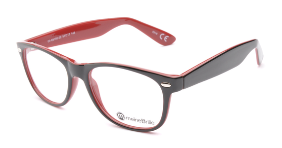 meineBrille 04-69150-02, Schwarz/Rot links - Ansicht 2