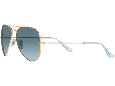 Ray-Ban Aviator Gradient RB3025 001/3M Gold/ Blau Verlauf 55 - SMALL - Ansicht 2