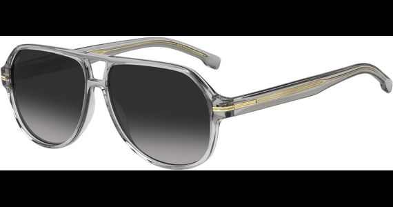 HUGO BOSS BOSS 1507/S - Sonnenbrille Herren - Fassung: Grau, Kunststoff, Pilot - Glasfarbe: Dunkelgrau Verlauf - Ansicht 2