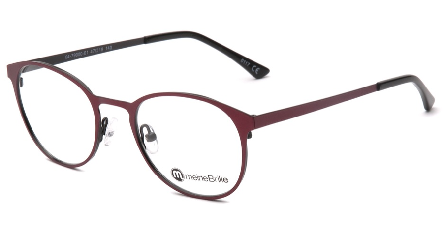 meineBrille 04-79000-01, Rot/Schwarz Matt links