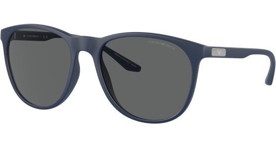 Emporio Armani EA4210 576387 - Sonnenbrille Herren - Fassung: Blau, Kunststoff, Panto - Glasfarbe: Grau - Ansicht 2