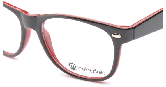 meineBrille 04-69150-02, Schwarz/Rot nah - Ansicht 4