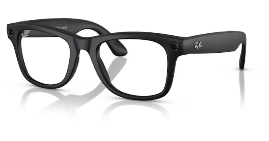 Ray-Ban Meta Wayfarer RW4008 601S1M 53 Matt Schwarz selbsttönende Gläser Graphit Grün (Gen 1) Ansicht 1