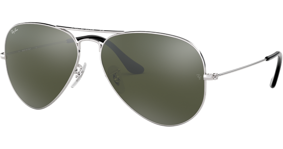 Ray-Ban Aviator Mirror RB3025 003/40 Silber / Silber verspiegelt 62 - LARGE Sonnenbrille - Ansicht 2