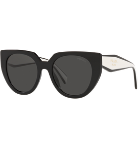 Prada PR 14WS 09Q5S0 Sonnenbrille Schwarz Weiß - Ansicht 2