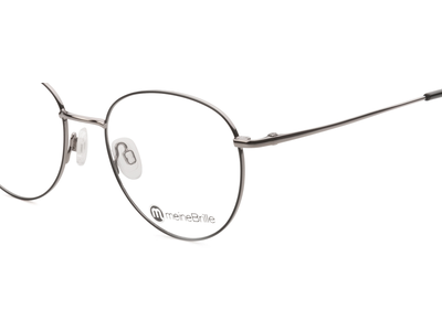 meineBrille 04-96090-01, Schwarz/Gun Glänzend nah