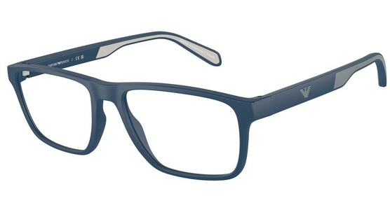 Emporio Armani Brille EA3233 5763 Blau matt Vollrand Rechteckig - Ansicht 2