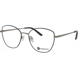 meineBrille 04-40110-03, Dunkelblau/Silber glänzend Brille