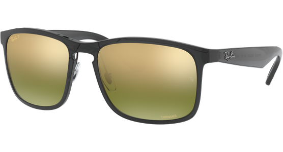 Ray-Ban RB4264 Chromance 876/6O - Sonnenbrille Herren - Fassung: Grau, Kunststoff, Eckig - Glasfarbe: Green Mirror Gold Gradient - Ansicht 2