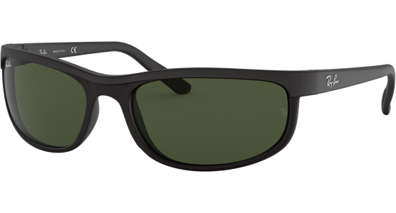 Ray-Ban Predator 2 RB2027 W1847 - Sonnenbrille Unisex - Fassung: Schwarz, Kunststoff, Rechteck - Glasfarbe: Grün - Ansicht 2