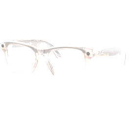  Ray-Ban Meta Wayfarer RW4008 6705P5 53 Transparent Grau selbsttönende Gläser Rot (Gen 1)