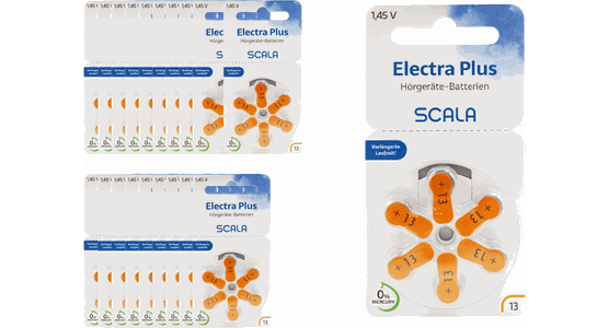 Scala Hörgerätebatterien Electra plus 13 (120 Stk.) - Ansicht 2