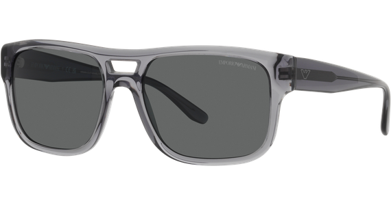 Emporio Armani EA4197 502987 - Sonnenbrille Herren - Fassung: Grau, Kunststoff, Eckig - Glasfarbe: Grau - Ansicht 2