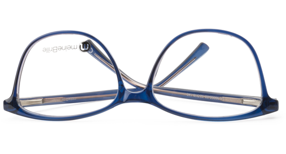 meineBrille 04-96050-02, Dunkel Blau/Blau Havanna umgedreht - Ansicht 6