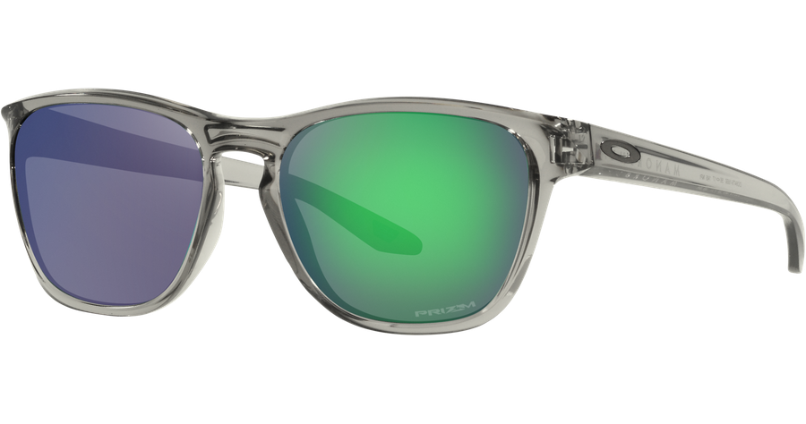 Oakley Manorburn OO9479 947918, Grey Ink/Prizm Jade - verspiegelte Sonnenbrille Herren - Fassung: Grau, Kunststoff, Eckig - Glasfarbe: Prizm Jade