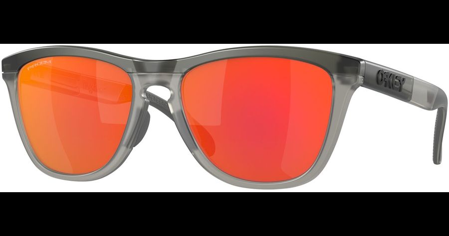 Oakley Frogskins Range OO9284 928401 55 - Sonnenbrille Herren - Fassung: Grau, Kunststoff, Rund - Glasfarbe: Rot