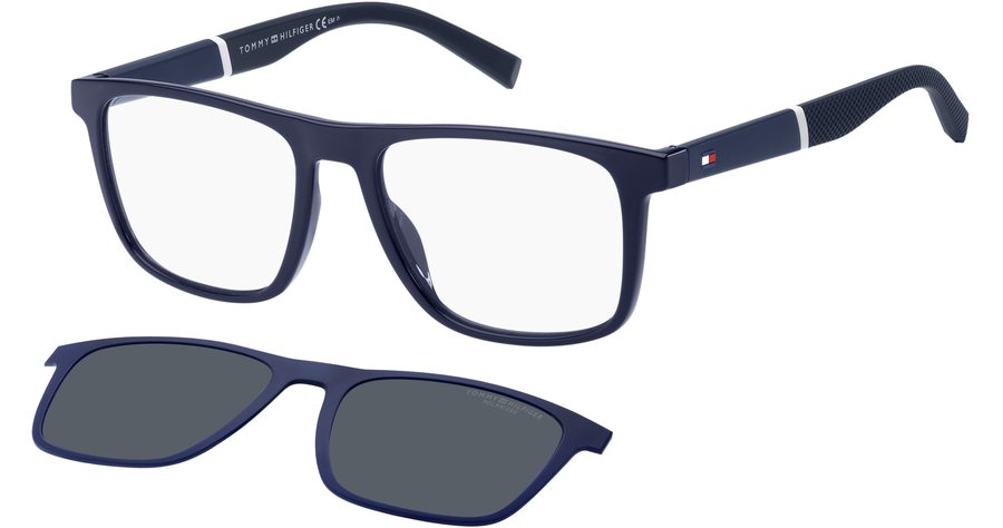 TOMMY HILFIGER TH 1903/CS Blau Brille mit Sonnenclip