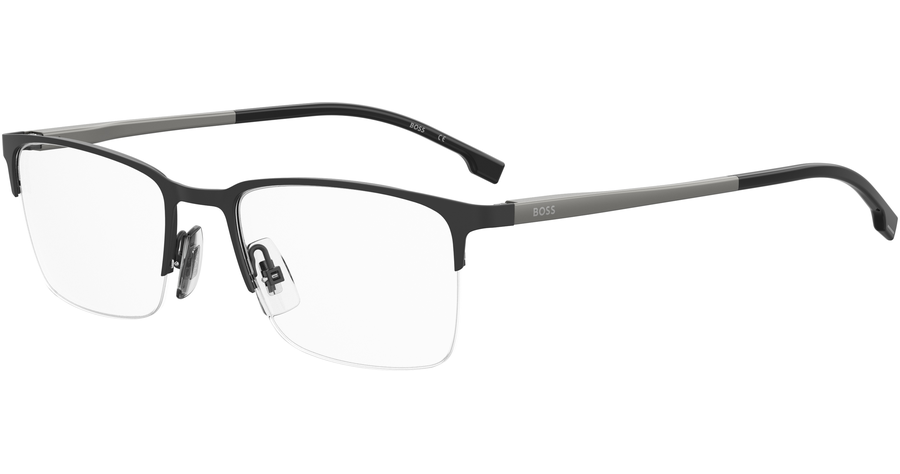 HUGO 1187 - Halbrand Brille Herren - Fassung: Schwarz, Metall