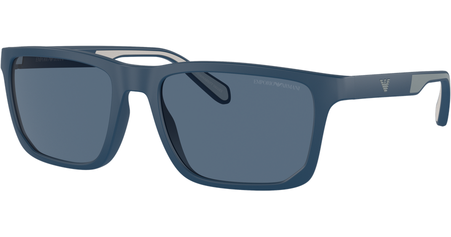 Emporio Armani EA4219 576380 57 - Sonnenbrille Herren - Fassung: Blau, Kunststoff, Rechteck - Glasfarbe: Blau