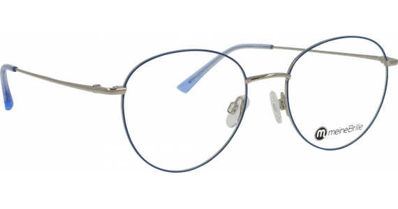 meineBrille 04-96090-05, Blau/Silber glänzend - Ansicht 3