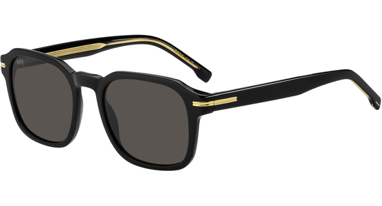 Hugo Boss BOSS 1627/S 51 black - Sonnenbrille Herren - Fassung: Schwarz, Kunststoff, Rechteck - Glasfarbe: Grau - Ansicht 3