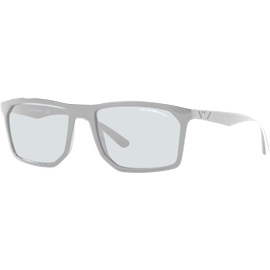Emporio Armani EA4164 501787 - Sonnenbrille Herren - Fassung: Schwarz, Kunststoff, Irregulär - Glasfarbe: Grau