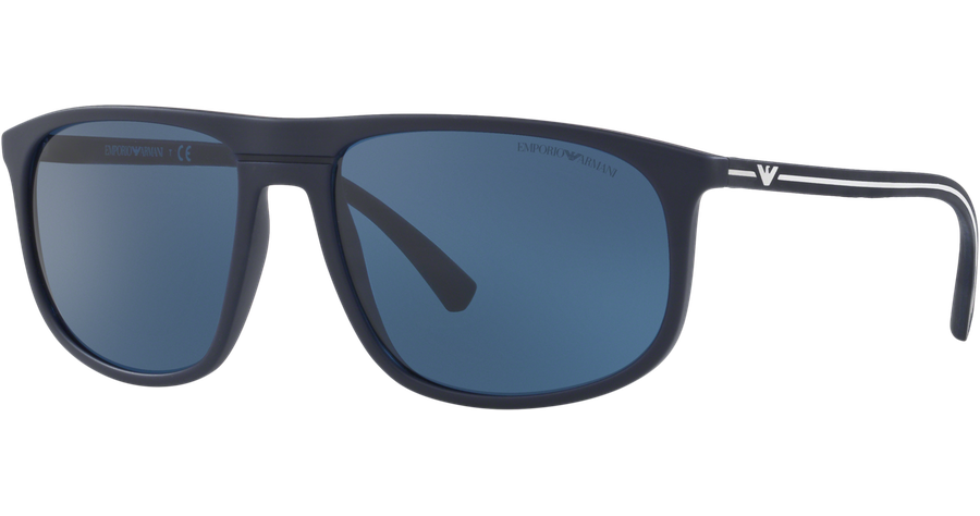Emporio Armani EA4118 569280 - Sonnenbrille Herren - Fassung: Blau, Kunststoff, Eckig - Glasfarbe: Blau