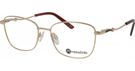 meineBrille 04-40120-01, Gold/Weinrot Brille - Ansicht 2