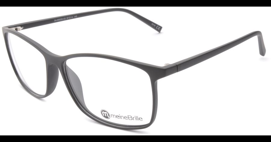 meineBrille 04-69020-02, Schwarz Matt Kunststoff Brille