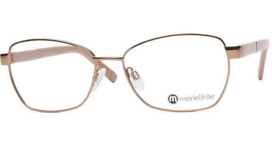 meineBrille 04-06020-02, Kupfergold/Altrosa Cateye Brille - Ansicht 2