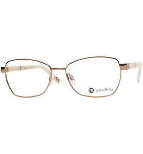 meineBrille 04-06020-01, Kupfergold/Alabaster Cateye Brille - Ansicht 2