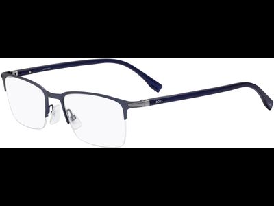 HUGO 1007/IT - Halbrand Brille Herren - Fassung: Blau, Metall