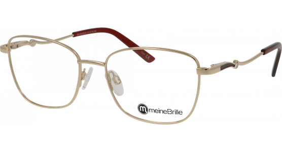 meineBrille 04-40120-01, Gold/Weinrot Brille - Ansicht 2