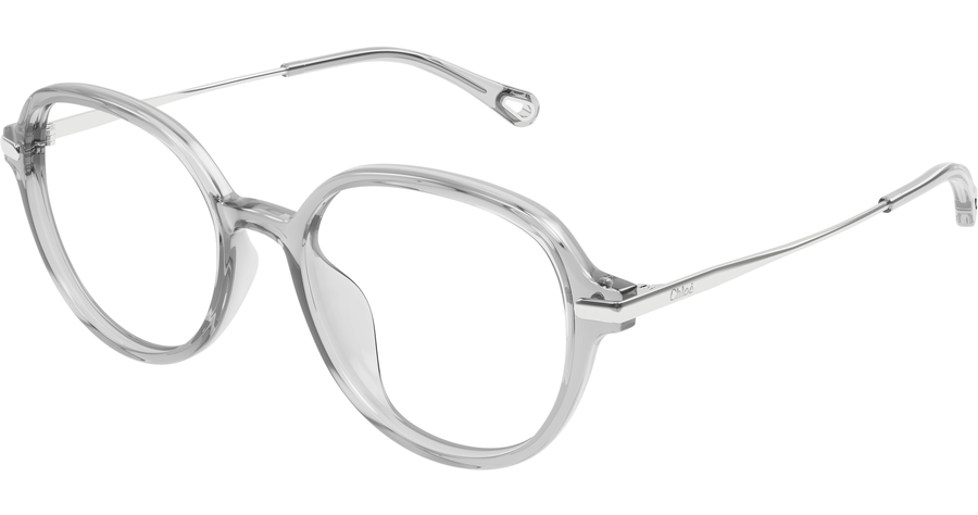 Chloé Damenbrille CH0217OA Grau Silber Metall Kunststoff Rund