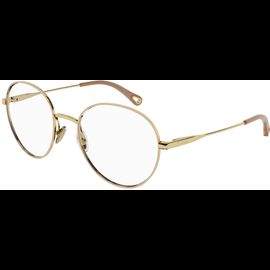 Chloé CH0021O Brille Damen Gold Metall Rund