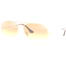 Ray-Ban Aviator Gradient RB3025 Glänzend Gold / Verlauf Hellbraun 001/51 58 - MEDIUM Sonnenbrille