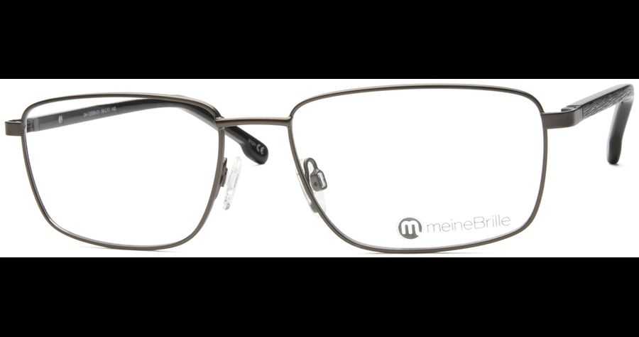 meineBrille 04-12050-02, Schwarz Schräg rechteckige Brille