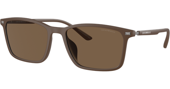 Emporio Armani EA4223U 610573 - Sonnenbrille Herren - Fassung: Braun, Kunststoff, Rechteck - Glasfarbe: Braun - Ansicht 2