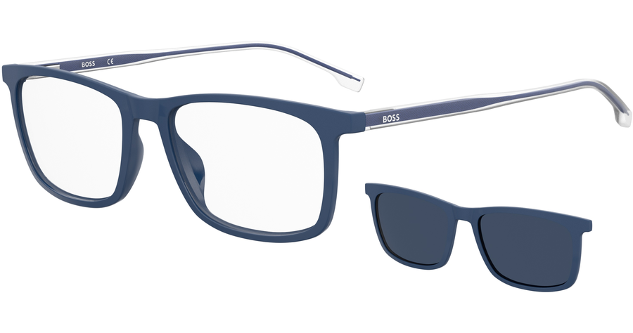 HUGO BOSS BOSS 1150/CS  FLL MATTE Blau Brille mit Sonnenclip