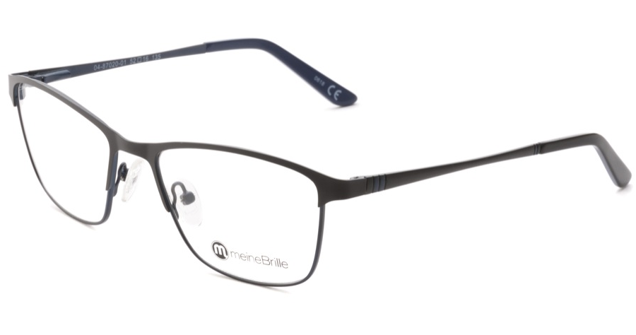 meineBrille 04-87020-01, Schwarz/Blau Matt links