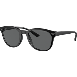 Emporio Armani EA4225U 500187 - Sonnenbrille Herren - Fassung: Schwarz, Kunststoff, Panto - Glasfarbe: Grau