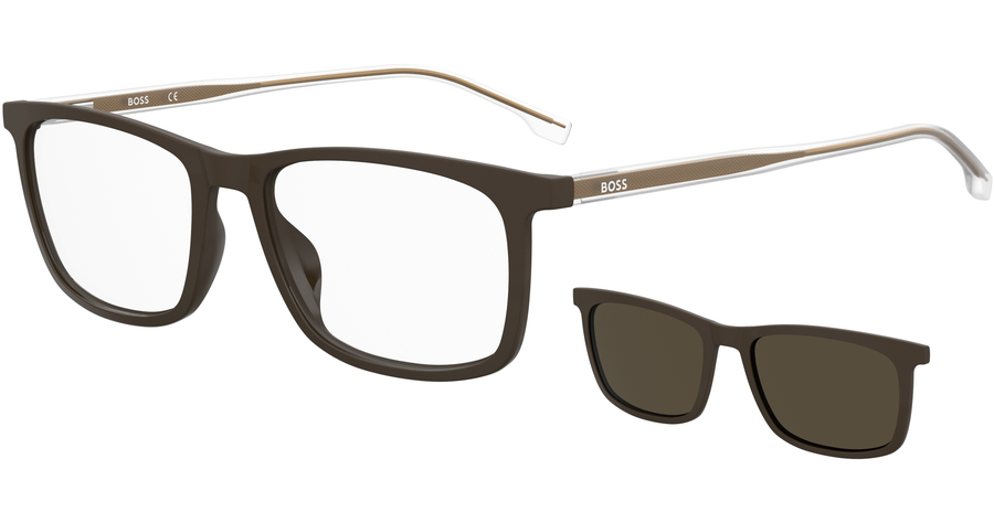 Brille mit Sonnenclip HUGO BOSS BOSS 1150/CS 4IN - matt braun