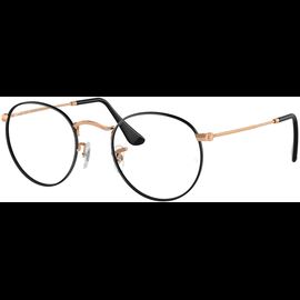 Ray-Ban Brille RX3447V 3173, Glänzendes Black On Rose Gold - SMALL