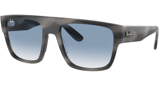 Ray-Ban Drifter RB0360S 14043F - Sonnenbrille Unisex - Fassung: Grau, Kunststoff, Eckig - Glasfarbe: Blau - Ansicht 2