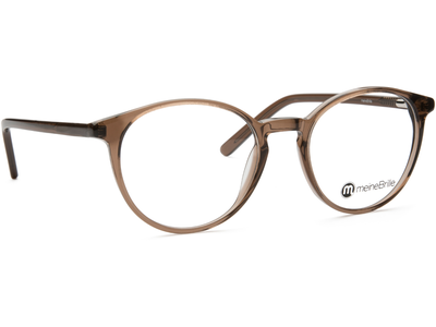 meineBrille 04-12070-01, Braun transparent glänzend Schräg rechts